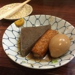 酒楽座 山三 - 玉子・こんにゃく・ゴボ天