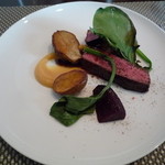 meli melo - 肉料理のメインは十勝豊西牛のミスジ