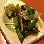 山中温泉　花紫 - 焼物：和牛ヒレ肉と筍の照り焼き