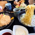 お食事処 モルパ - 「ヒレカツエビフライセット」② ※ミニ塩ラーメン