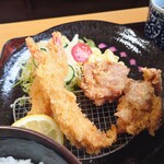 お食事処 モルパ - 鶏唐揚げ＆エビフライ