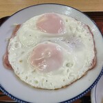 食堂 長野屋 - ハムエッグ