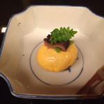 にくの匠 三芳 - お凌ぎ。牛しぐれ煮と春野菜の蒸し寿司。