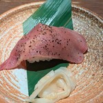 隠れ菴 忍家 - 炙り牛タン寿司♪
