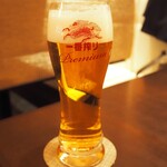 秋田比内地鶏生産責任者の店　本家あべや - 生ビール