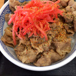 Yoshinoya - 牛丼（並 つゆぬき）薬味投入後