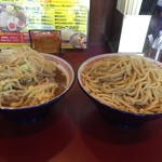 ラーメン☆ビリー 東仙台本店 - つけ麺：特盛、野菜マシ