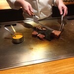 鉄板焼 京果 - 腕の見せ所