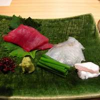 尾崎幸隆 - お造り　赤味鮪　真子鰈