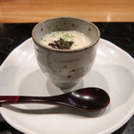 時の宿 すみれ - じゃがいものクリームスープ
      　外ばらベーコンのクリスピー