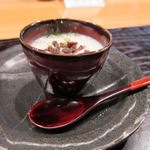 時の宿 すみれ - じゃがいものクリームスープ
      　外ばらベーコンのクリスピー