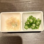 いか太郎 - ポテサラとオクラ