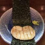 こいで - お通しはタイラ貝の磯辺巻き 2015.03