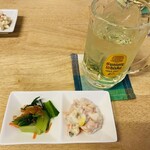 串焼や 軍鶏  - グレフル(マスターブレンドシロップ)+お通し
