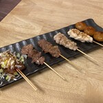 串焼や 軍鶏  - おまかせ6点盛り