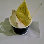 パティスリーグラス キセツ - ホワイトチョコキャラメル・かぼちゃ　二種盛り