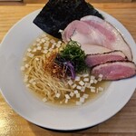 中華そば いち松 - 鴨と地鶏のらぁめん（津軽鴨と青森シャモロック掃湯）1450円