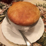 ミンスクの台所 - ゴルショク、蕎麦の実とポルチーニ茸の壷焼き