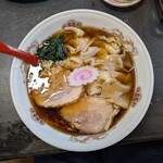 かづ枝食堂 - ワンタンメン(真上から)