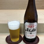 俵寿司 - 瓶ビール　アサヒスーパードライ　中瓶