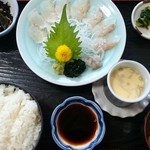 大船 - ヒラメ刺身定食