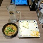 焼鳥日高 - 「ウォッカソーダ割り」（310円）２杯目と「もつ煮込み」（270円）