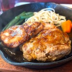 グリル ふらいぱん - 料理写真:鶏照り焼き&ハンバーグ定食