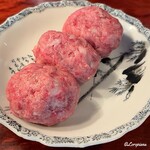 炭火焼肉 福わらひ - 国産牛100％の粗びき赤身ハンバーグ 