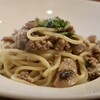 Cesco - サルシッチャとキノコの柚子胡椒ペペロンチーノ