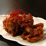 バンザイカフェ - 甘辛なたれにからめたから揚げ。