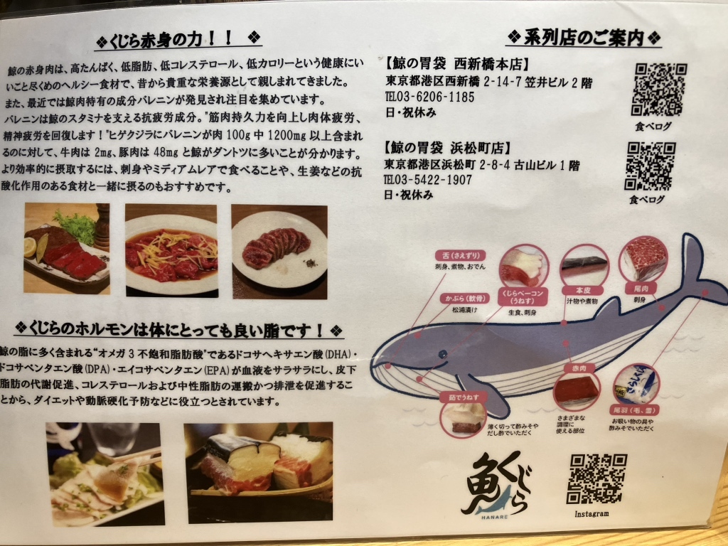 メニュー写真 : 鯨の離れ - 内幸町/くじら料理 | 食べログ