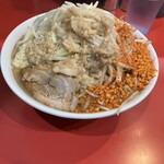 千里眼 - ラーメン@1,050円ニンニク、つけあぶら、からあげトッピング