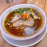 ラーメン 篠寛 - うま辛中華そばのニンニクトッピング