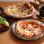 ピザ小屋 tutti - 料理写真:お昼のランチセットは前菜・サラダにドリンクも付いてお得です。