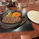 ジャッキーペッパー - ビーフハンバーグ200gライス大盛