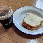 ドトールスタンド - 料理写真:ハムタマゴサラダ＆アイスコーヒー