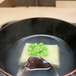 徳ㇵ本也 - トリ貝　うすい豆と胡麻豆腐