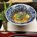 徳ㇵ本也 - 間人の毛蟹　オクラ　蕗