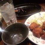 唐揚げ350円とチューハイ200円