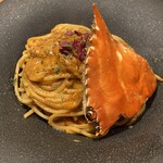 炭火とワイン - 渡り蟹　フルーツトマトクリームパスタ