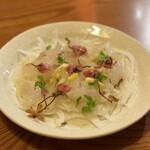 四季彩 - 真鯛のカルパッチョ〜桜とレモンの香り〜