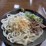 彩花 - 冷やしたぬき　温泉たまご　肉トッピング