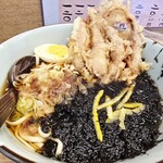 文殊 - ゲソ天・岩のりうどん。