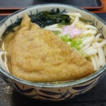 麺処 綿谷 - ぬるかけうどん（大）＆きつね