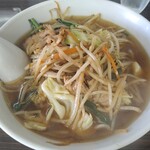 たか島 - もやしそば 1000円 小ライスセット 250円