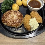 デニーズ - 料理写真:デミグラスハンバーグ牡蠣フライ