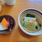蕎麦はやかわ - 料理写真:小鉢・お漬物