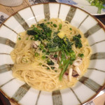 鎌倉パスタ - やりいかとほうれん草の和風クリームパスタ