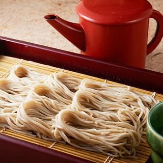 Homemade Juwari Hegi Soba with lots of minerals made with seaweed called Funori.