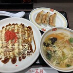 餃子の王将 - 料理写真:今日のおすすめ、オムそば飯セット